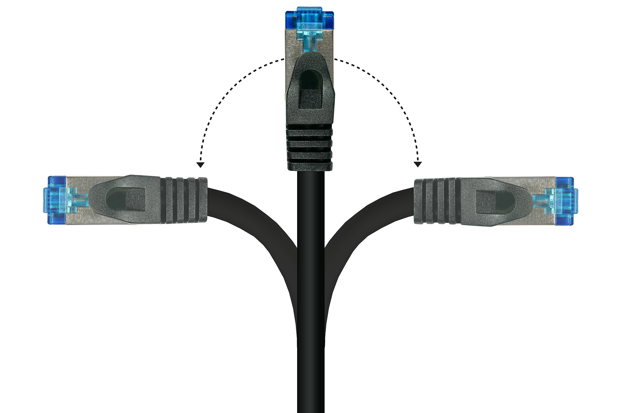RNS® Patchkabel SmartFLEX, Cat.6A, S/FTP, PiMF, halogenfrei (LSZH), 500MHz, CU, schwarz, 7,5m, Good Connections®