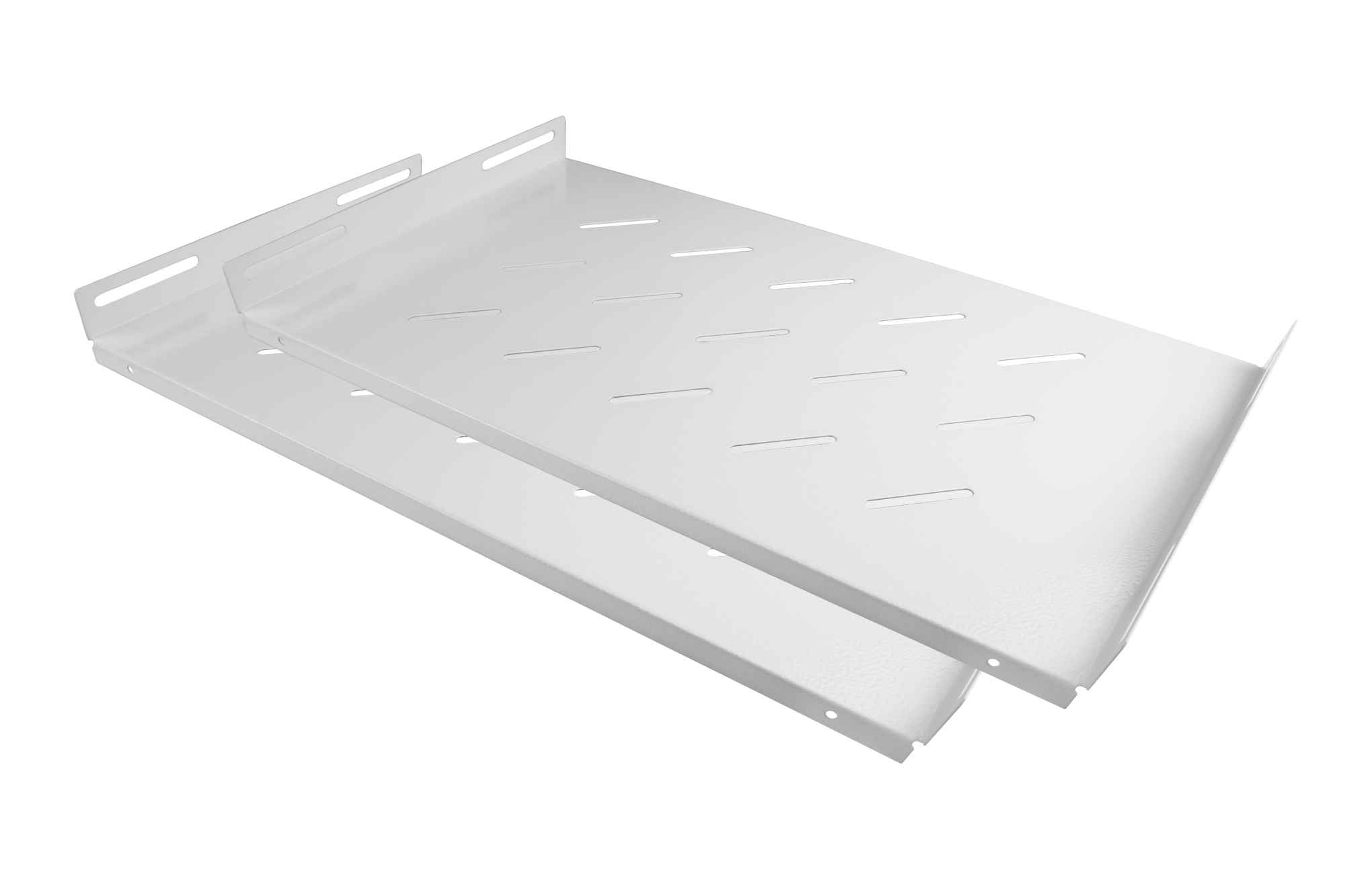 19" Shelf, side mounting, installation depth 270 mm, set of 2, pure white (RAL9010), Good Connections®