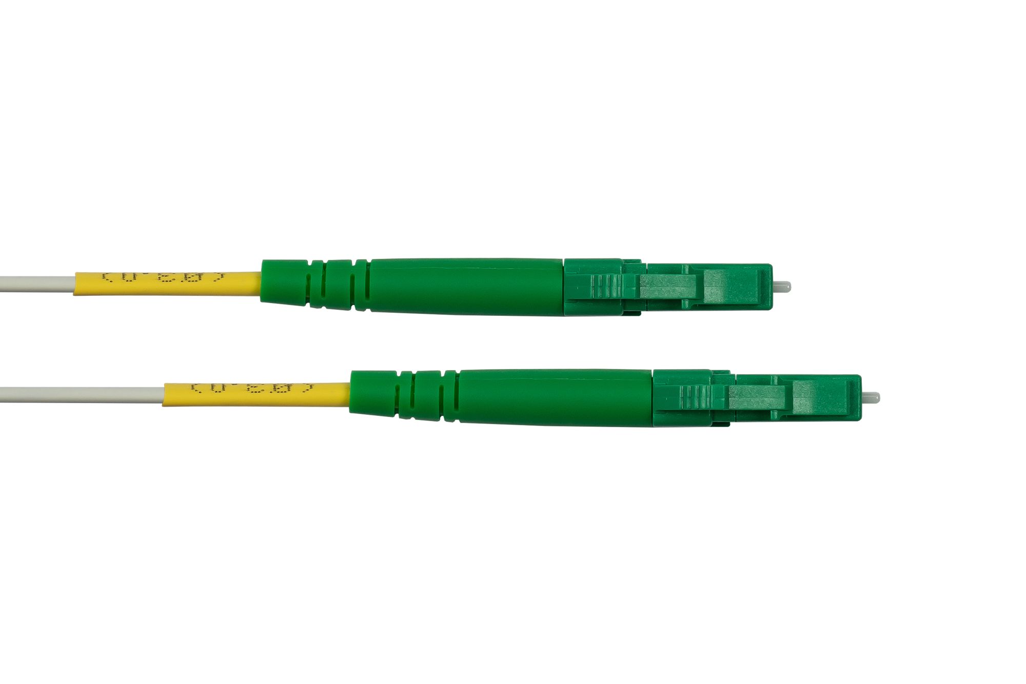 kabelmeister® LWL-Patchkabel OS2 Simplex, stahlarmiert, LC/APC - LC/APC, G.657.B3, 2,0mm, LSZH, weiß, 50m