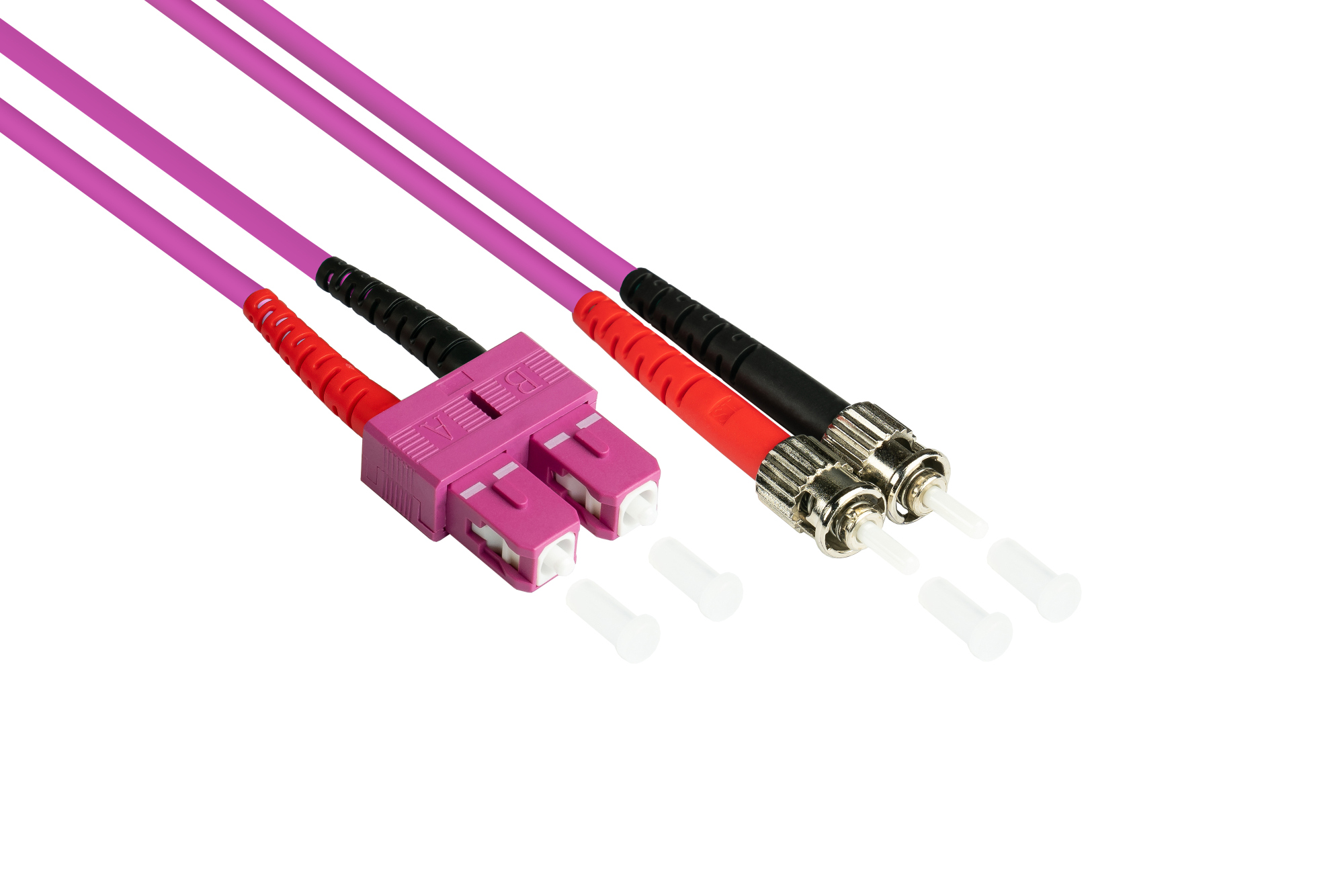 Patch cable LWL Duplex OM4 (Multimode, 50/125) SC/ST, LSZH, exchangeable polarity, 5m, Good Connections®
