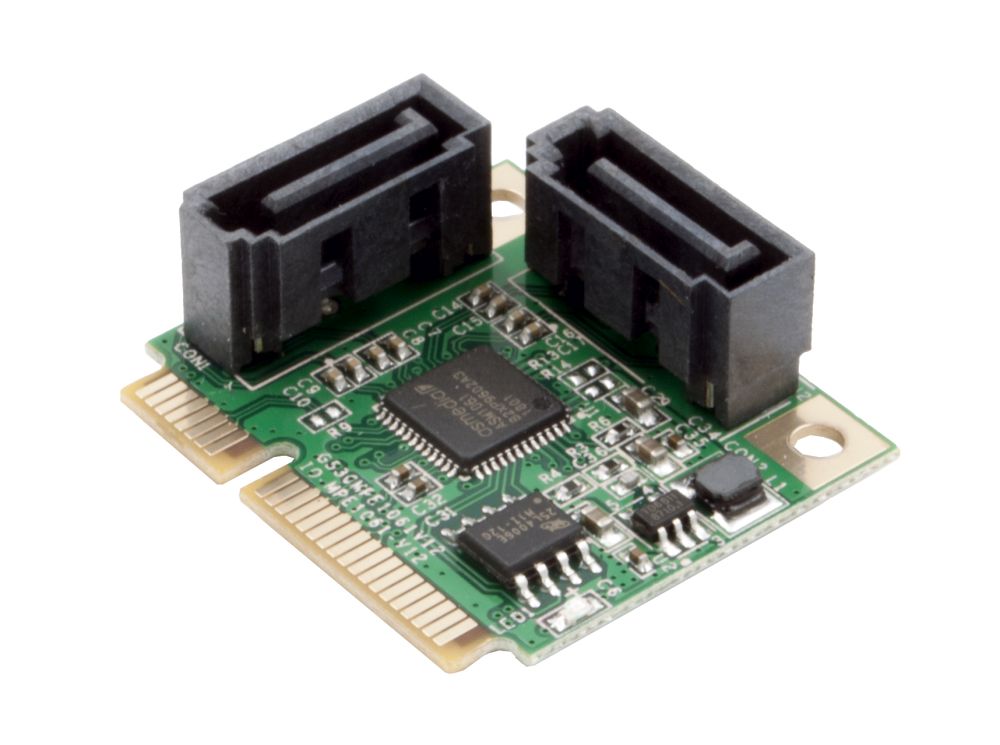 Mini PCIe SATA 3 Controller für HDD und SSD Drives, Exsys® [EX-48080-2]