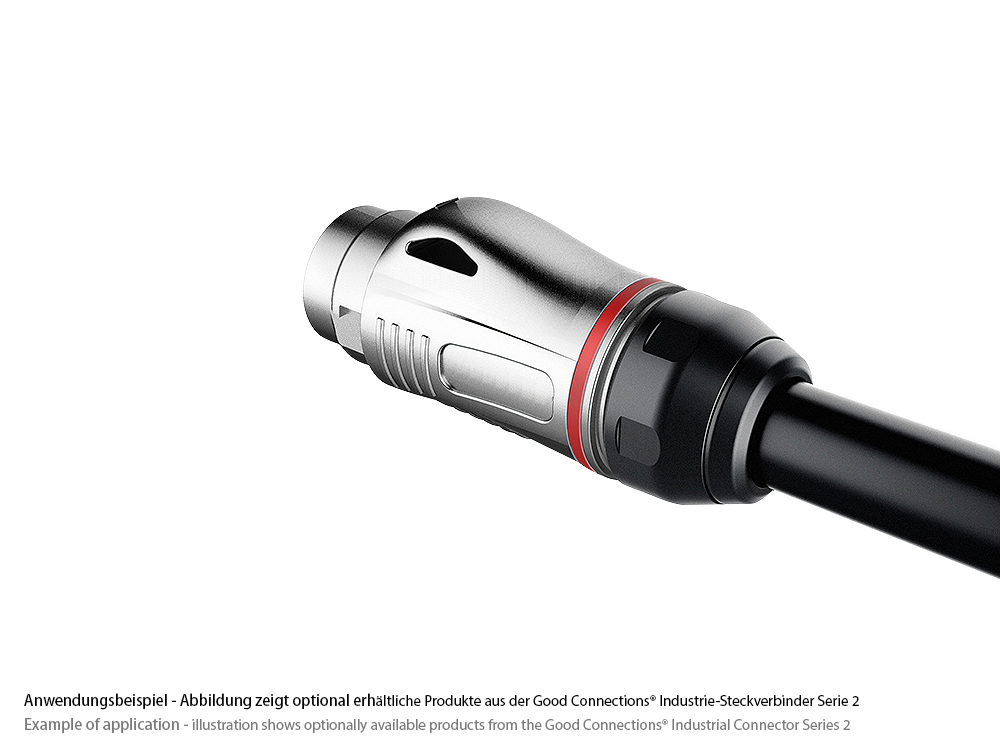 Industrial Connector S2 - Power (3-pin) plug, screw connection, metal, M24, IP67, Good Connections®
