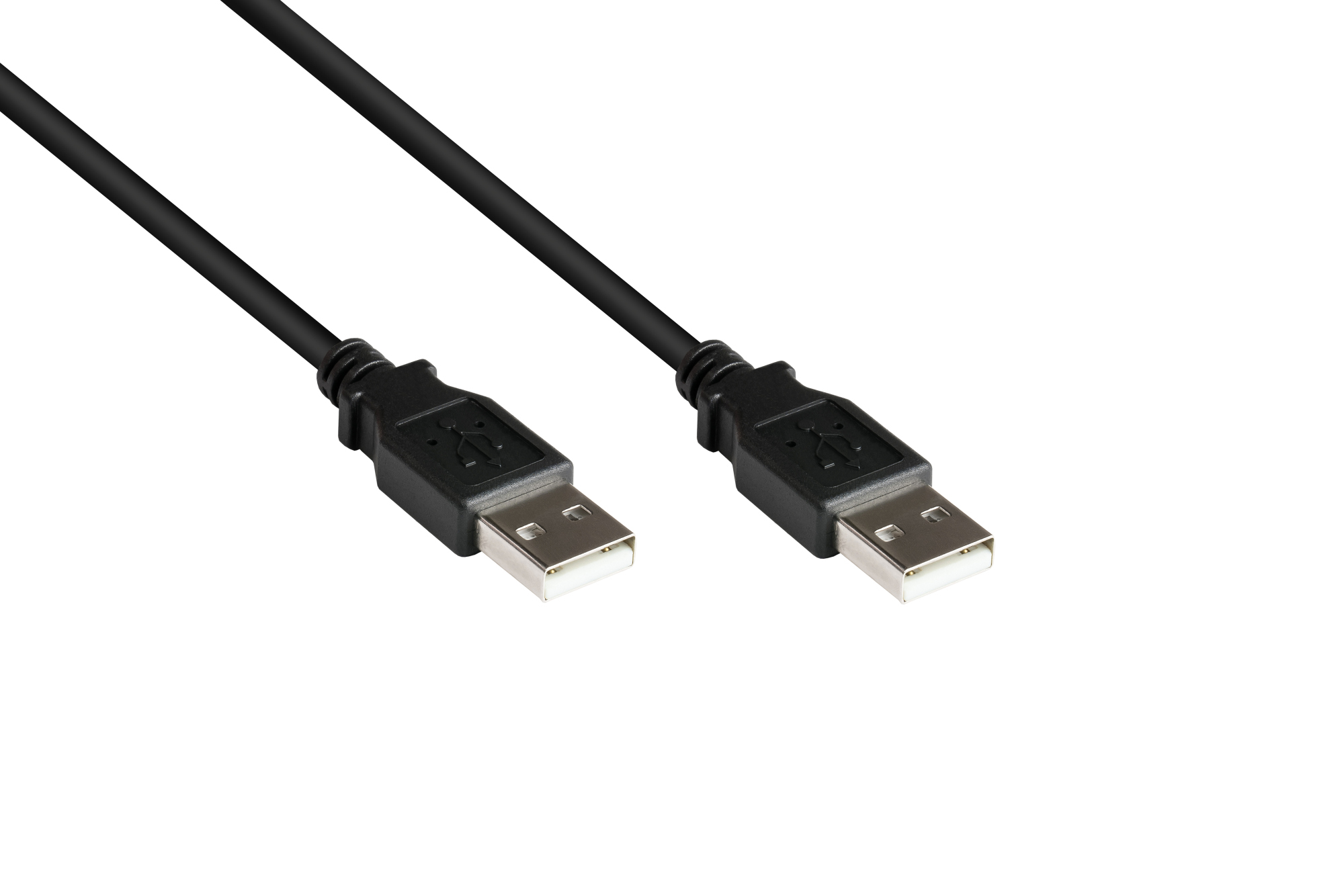 Anschlusskabel USB 2.0 Stecker A an Stecker A, schwarz, 3m, Good Connections®