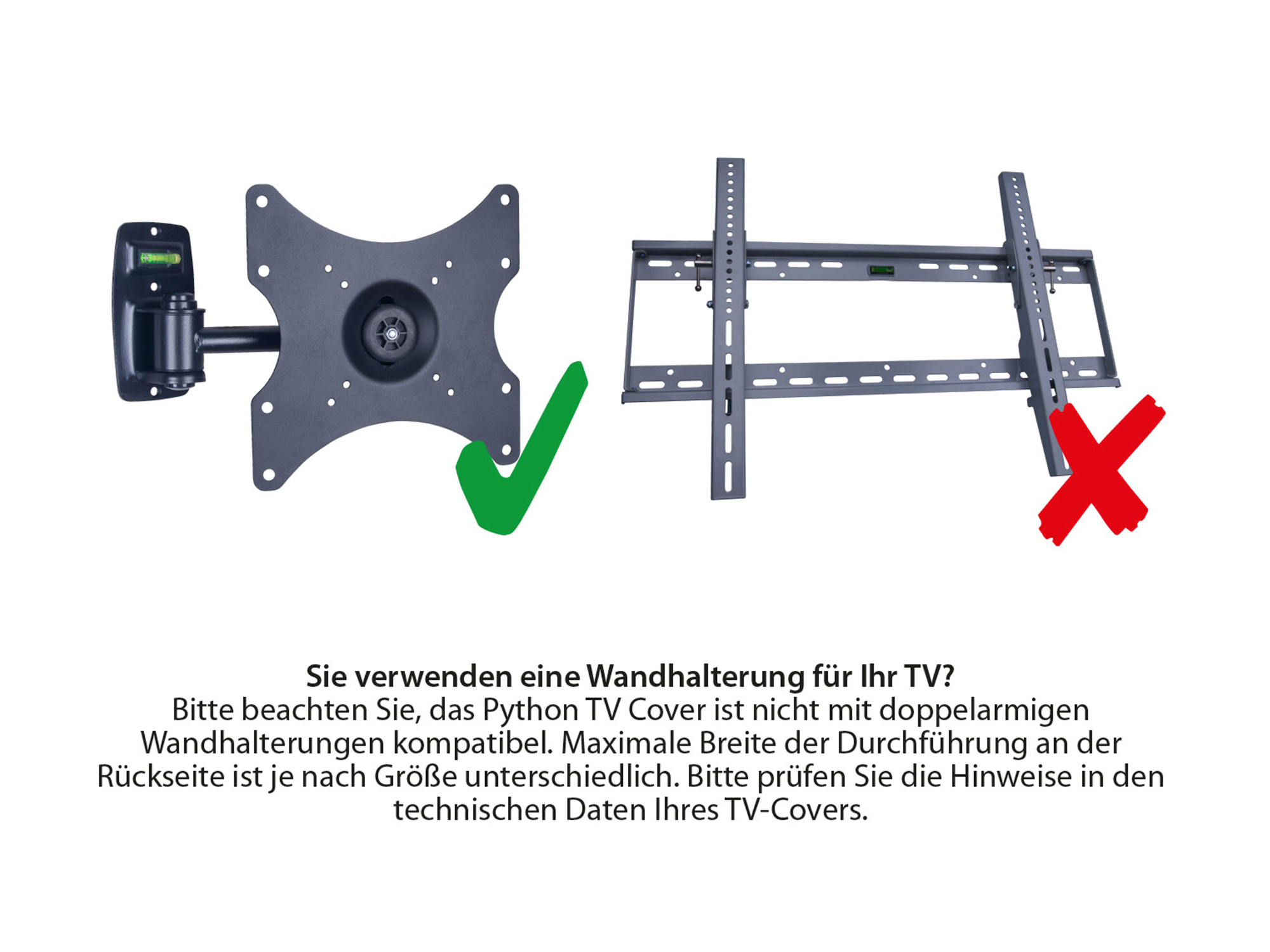 Python® Series TV-Cover Indoor/Outdoor – wetterfester Universalschutz for Ihr TV or Monitor, 78x48 cm, 28“ up to 32“