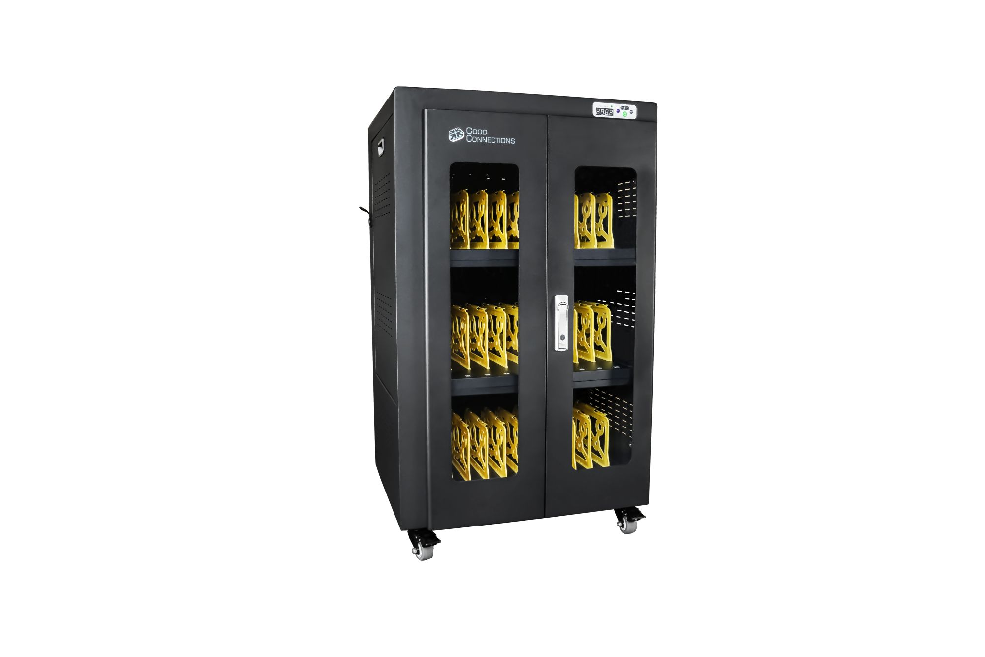 Good Connections® Notebook-Ladewagen bis 15,6", UV-C Desinfektion, Einschaltverzögerung, schwarz