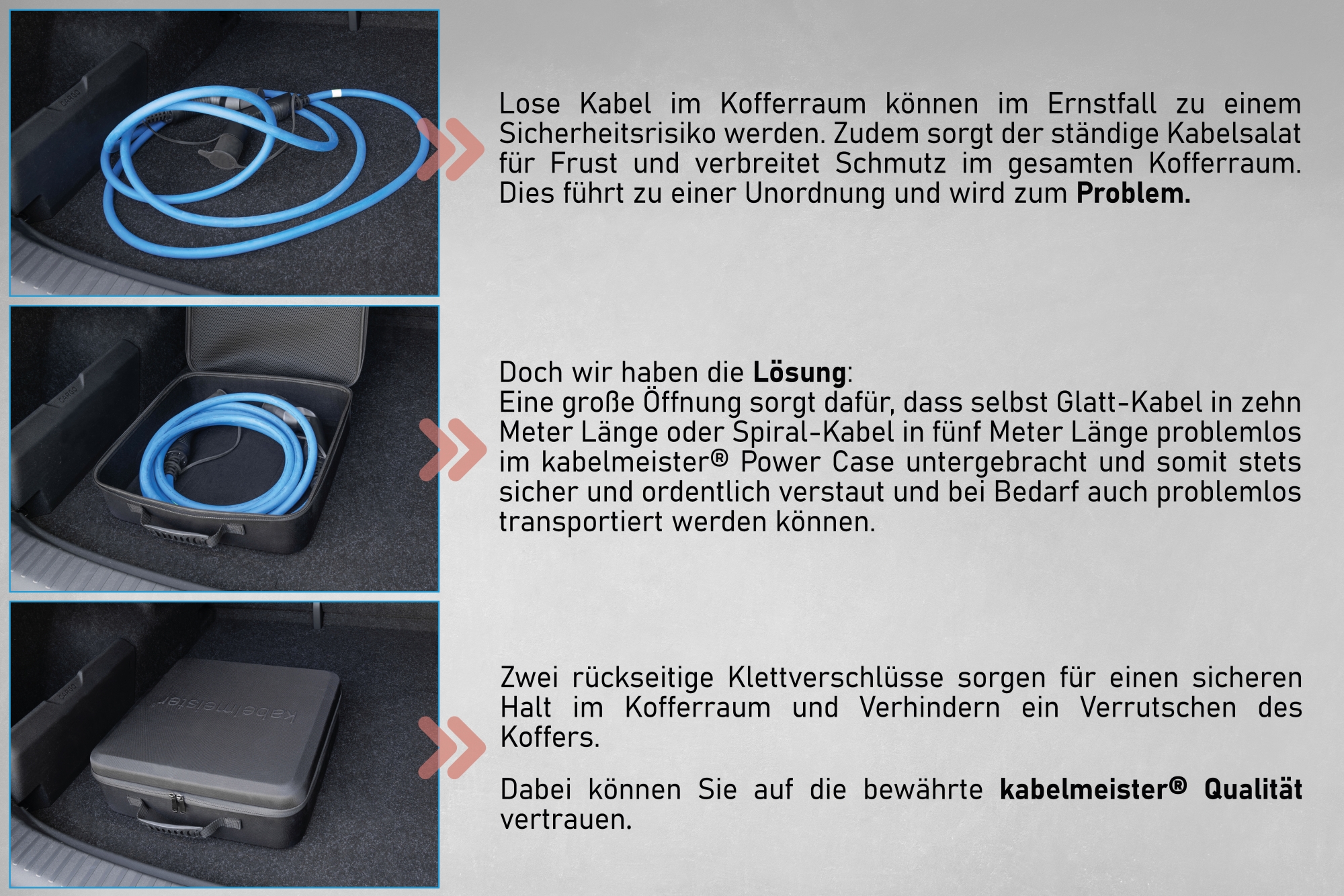 kabelmeister® Power Case - Practical storage case for EV charging cable up to 10m