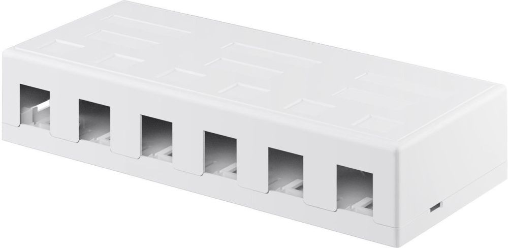 KeyStone Leergehäuse 6-port, Snap-In Montage, weiß
