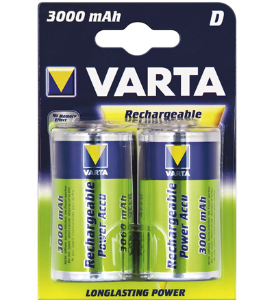 Varta® Power Akku (READY 2 USE) Akku Ni-MH Mono (D) 1,2V 3000mA (56720), 4er Pack in Blister