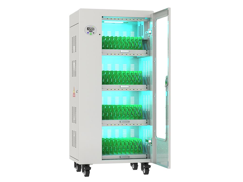 Good Connections® ANTARES T40C Tablet-charging cabinet up to 11", USB-C™ version, 30W per port, UV-C disinfection, grey