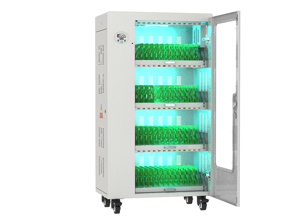 Good Connections® ANTARES T50C Tablet-charging cabinet up to 11", USB-C™ version, 30W per port, UV-C disinfection, grey