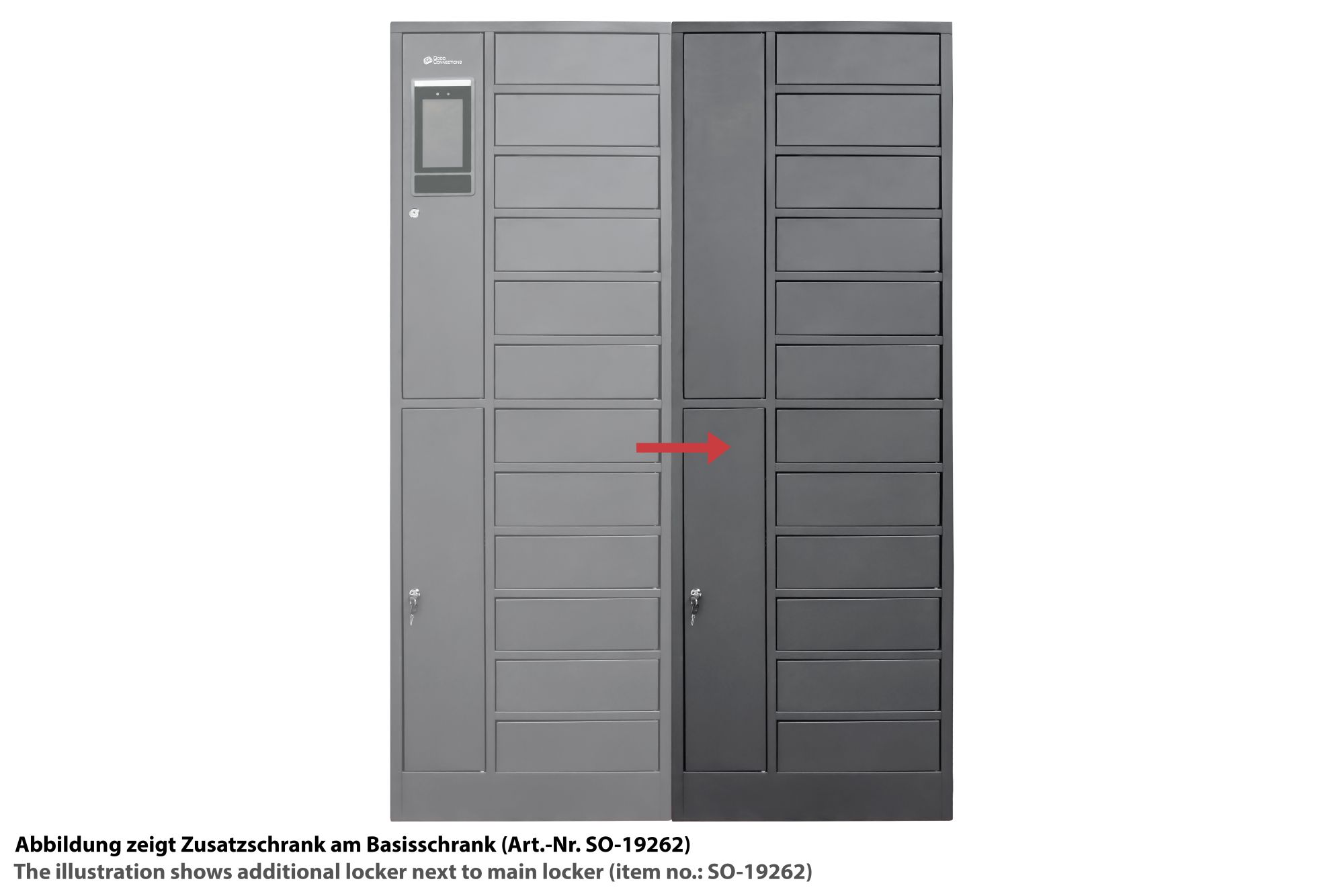 Good Connections® Expansion module for charging spindle / charging cabinet with 12 lockers, 65W USB-C™