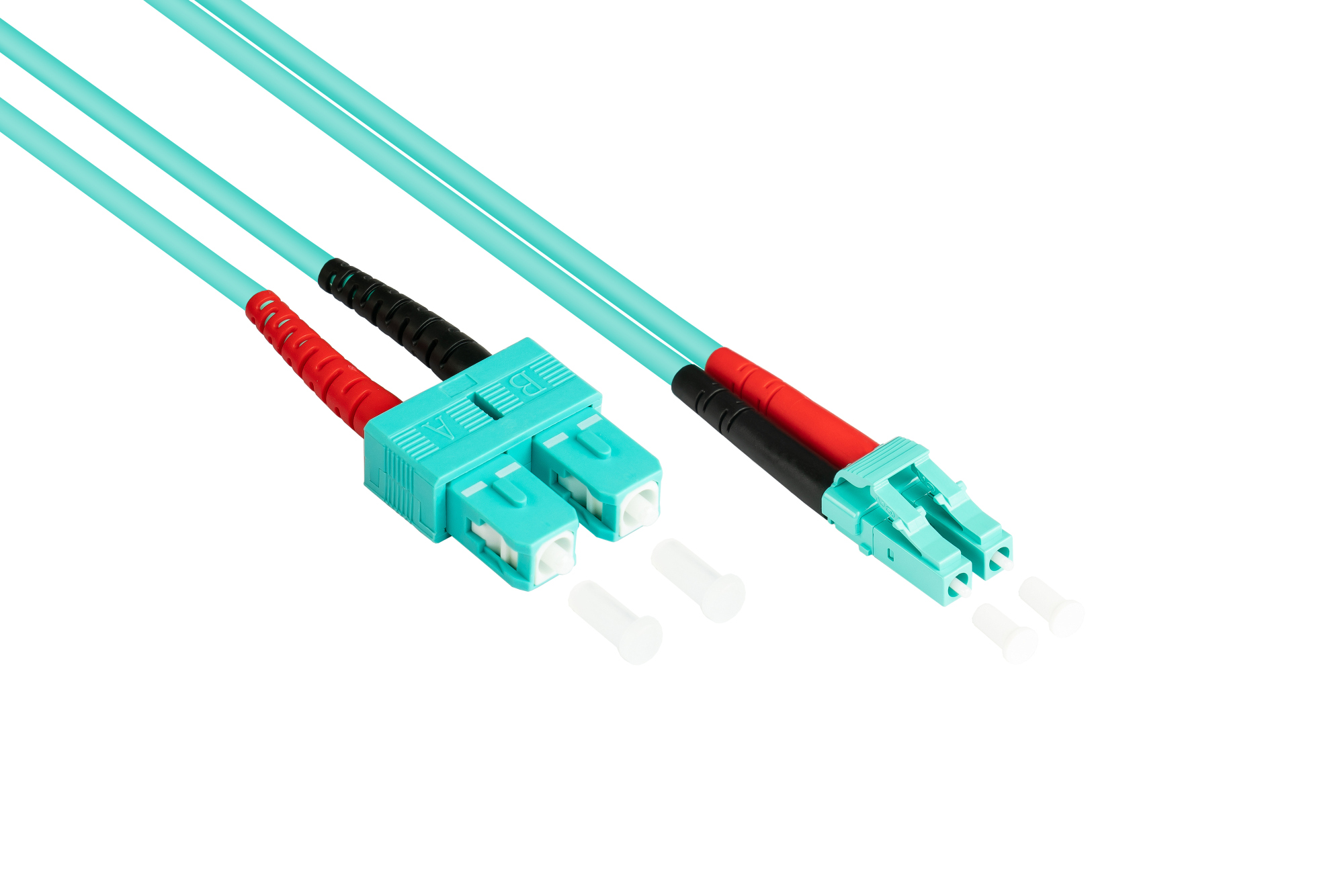 Patch cable LWL Duplex OM3 (Multimode, 50/125) LC/SC, LSZH, exchangeable polarity, 10m, Good Connections®
