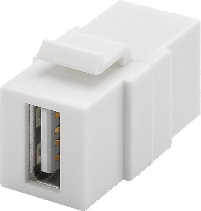 KeyStone Modul, USB 2.0 Buchse A an USB 2.0 Buchse A, Gehäuse weiß