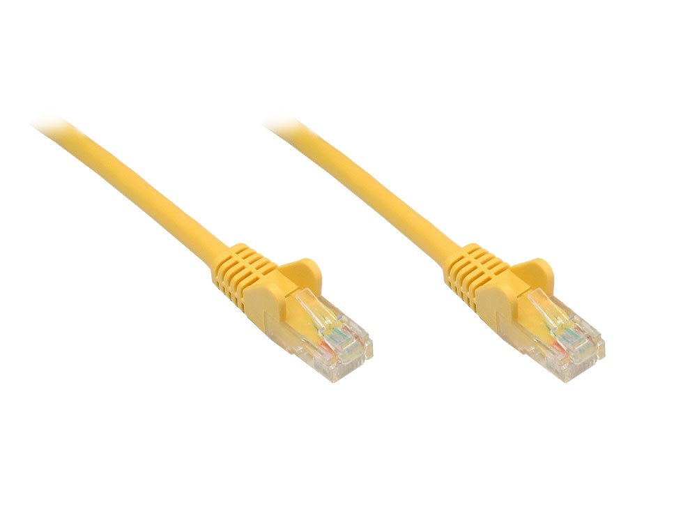 Patchkabel, Cat. 6, U/UTP, gelb, 15m, Good Connections®