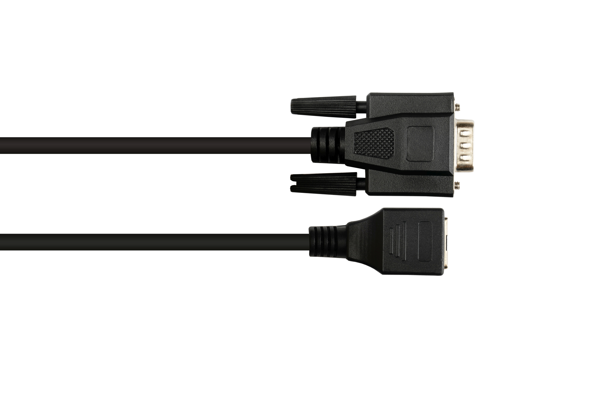Adapter cable RS232 serial D-SUB 9 plug to RJ45 socket to, 1:1, black, 0,1m, Good Connections®