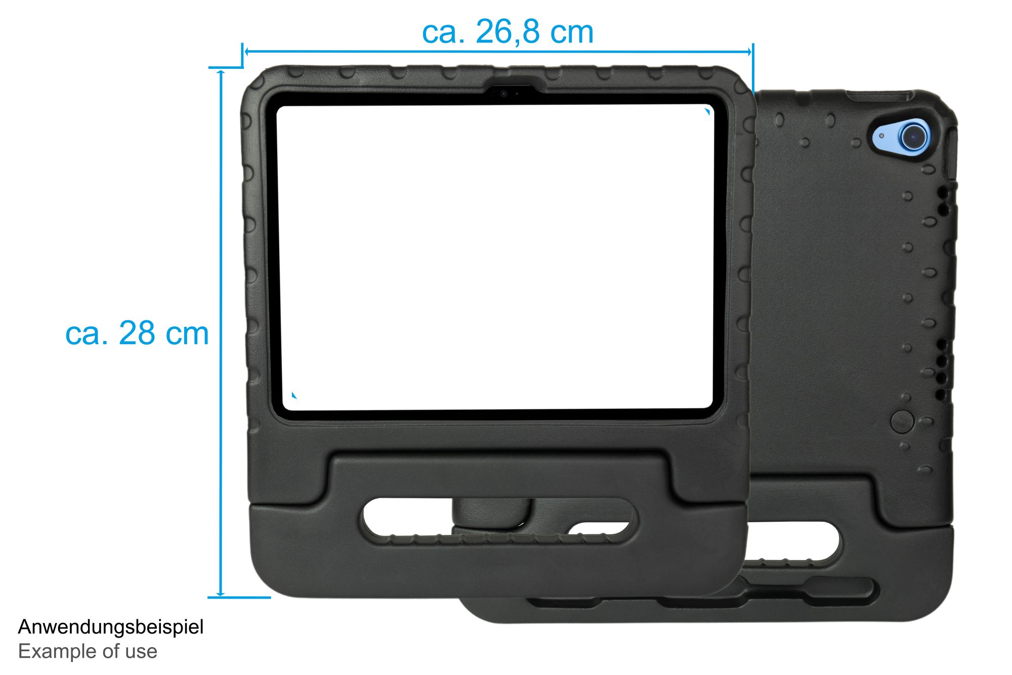 iPad 10,9" (10. Gen.) / 11" (11. Gen.) Tablet-Schutzhülle mit Kickstand, schwarz, Good Connections®