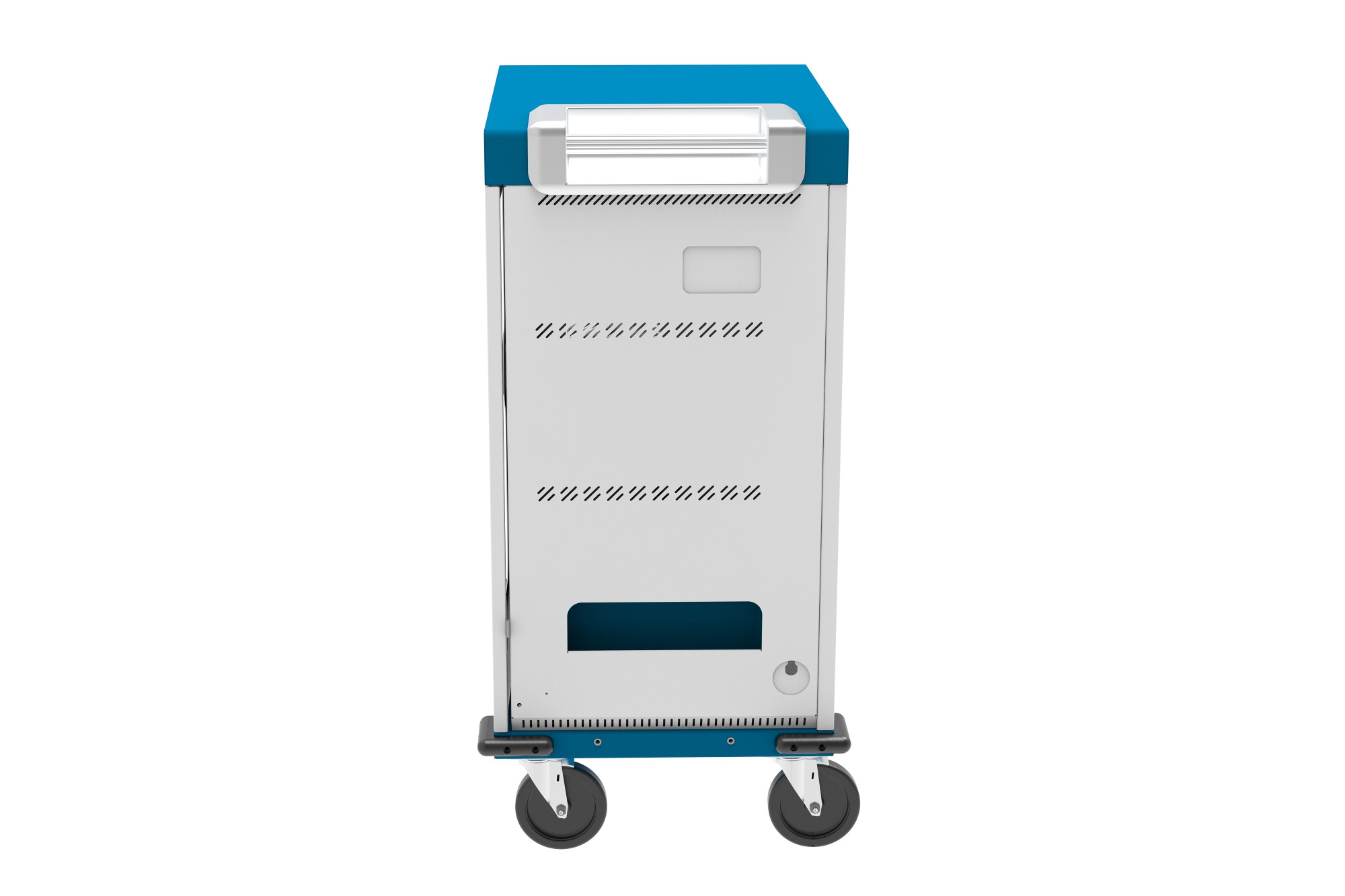 Good Connections® GEMMA T32C Ladewagen für 32 Geräte, USB-C™, 18W pro Port, PD 3.0, QC 3.0, weiß/blau