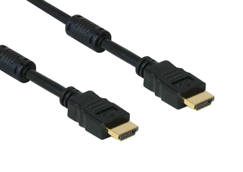 High-Speed-HDMI®-Kabel mit Ethernet, vergoldete Stecker mit Ferritkernen, 1,5m, Good Connections®