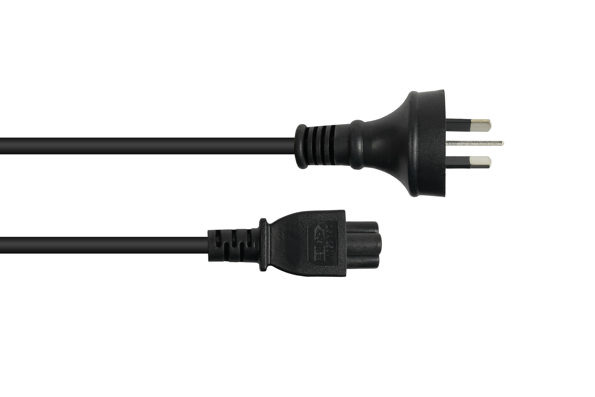Power Cord Australia Typ I plug (AS 3112) to C5 for Notebook, SAA/Tick Mark, black, 0,75 mm², 1,8 m, Good Connections®