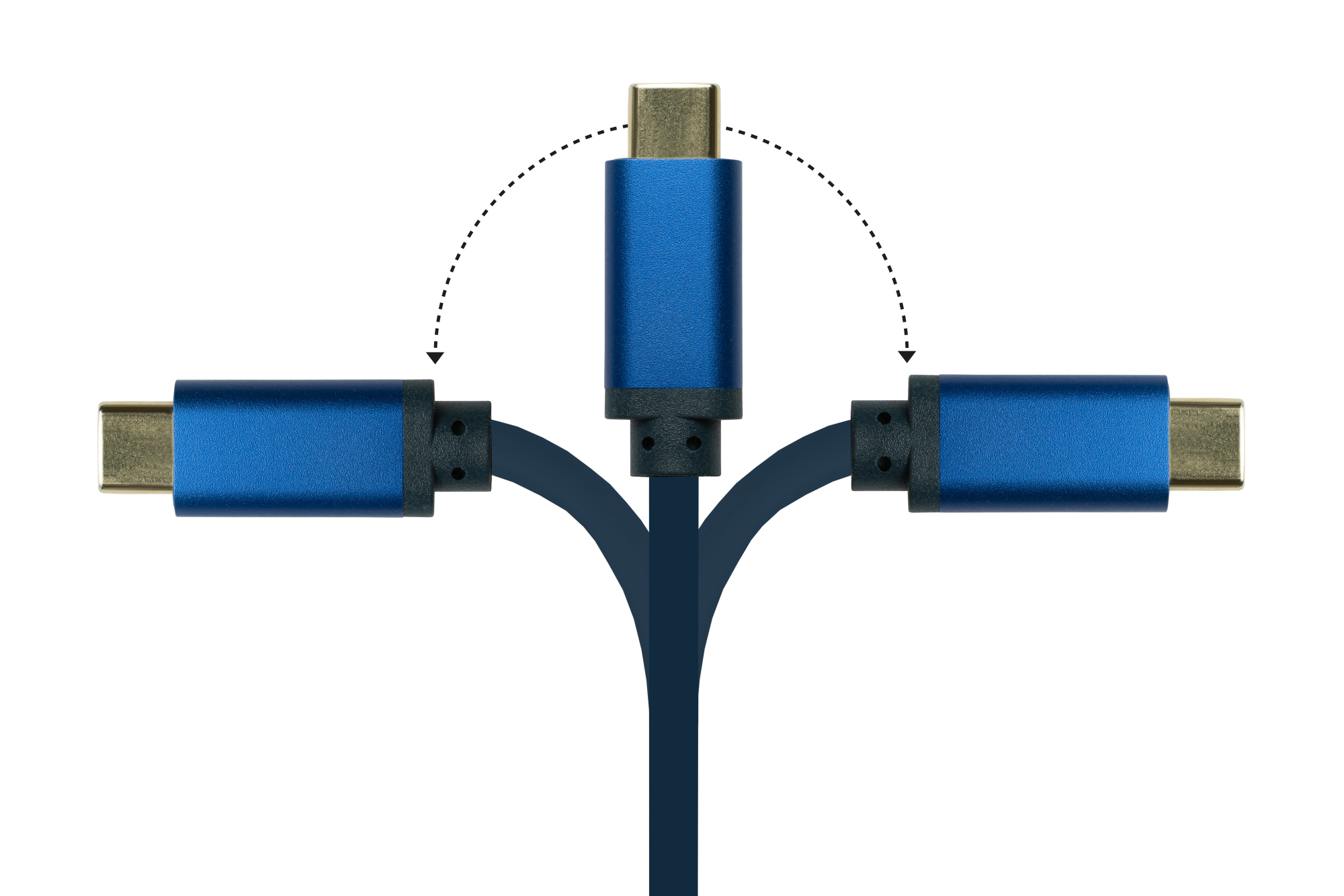 USB-C™ to HDMI 2.0b SmartFLEX cable, 4K UHD @60Hz, aluminium housing, CU, dark blue, 1,5m, Good Connections®