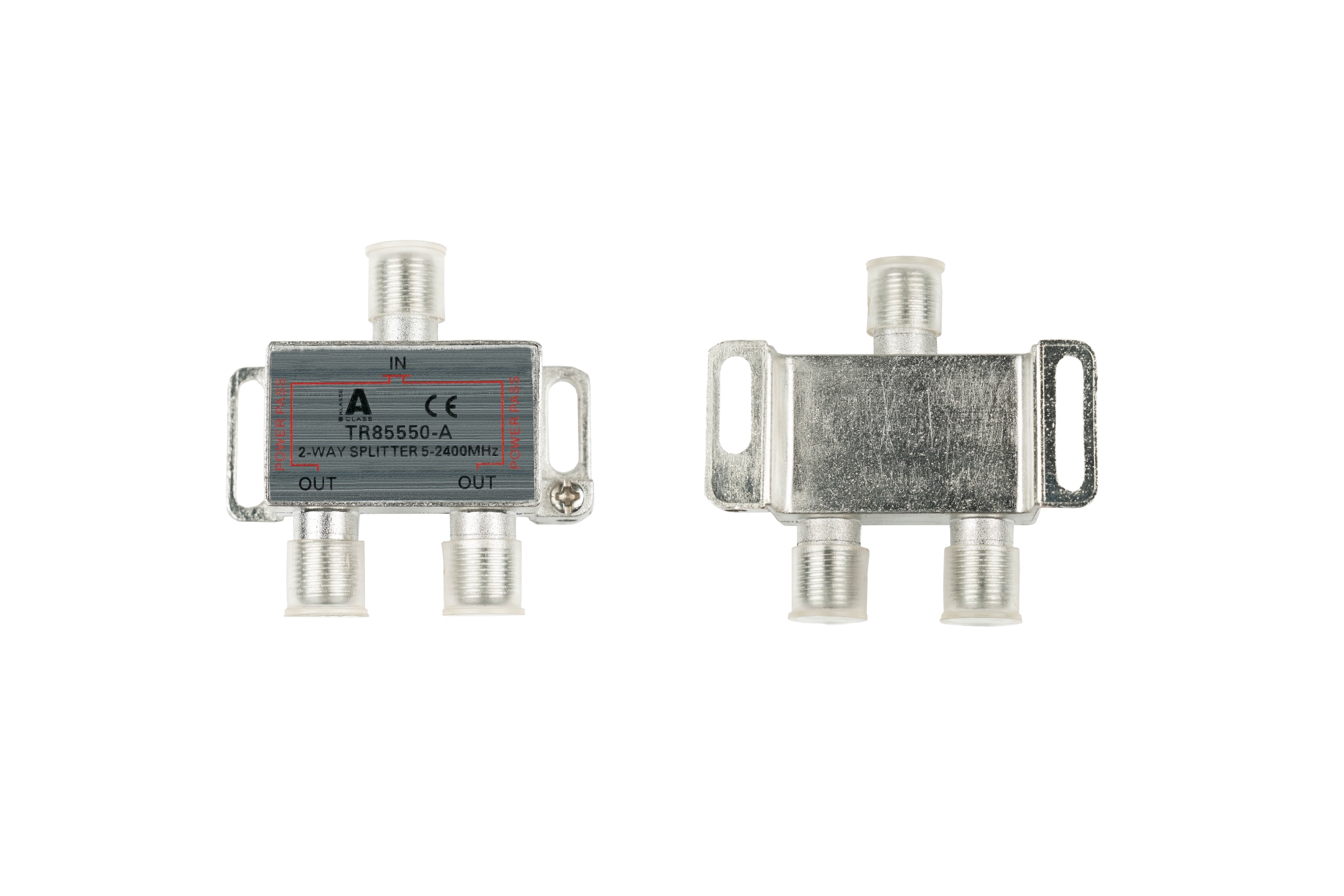 SAT Stammverteiler mit F-Connectoren 2-fach 5-2250 MHz