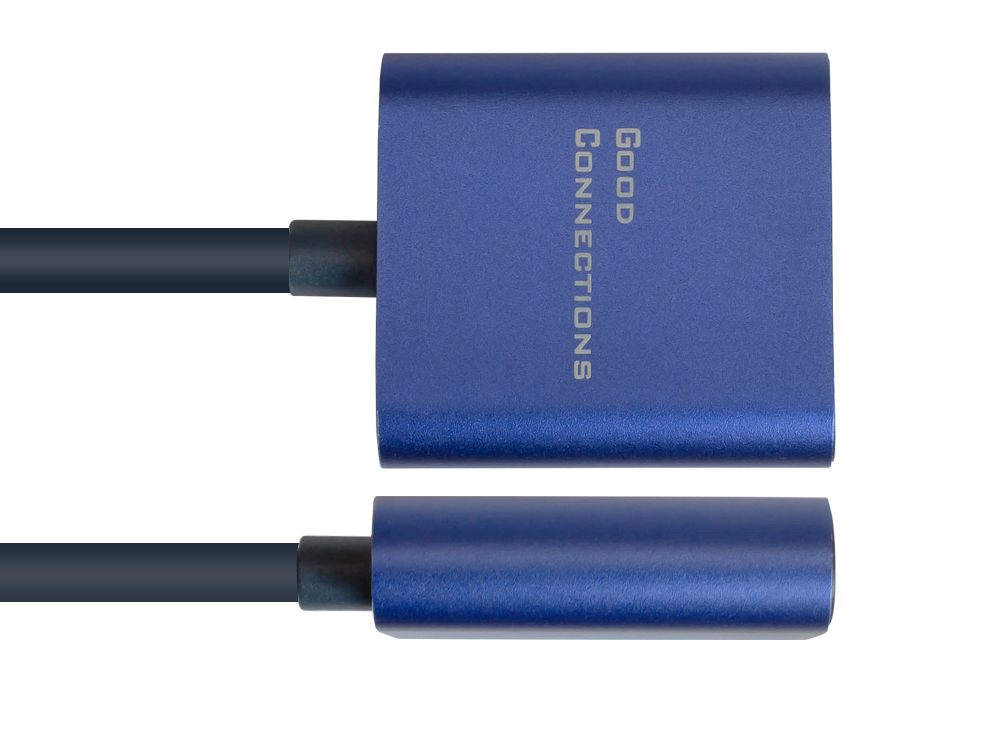 Adapter Mini DisplayPort 1.4 male to HDMI 2.0 female, 4K UHD @60Hz, aluminium housing, approx. 20cm, Good Connections®
