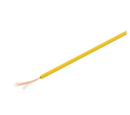 Kupferlitze isoliert, 10M, 1x0,14mm, gelb, Good Connections®