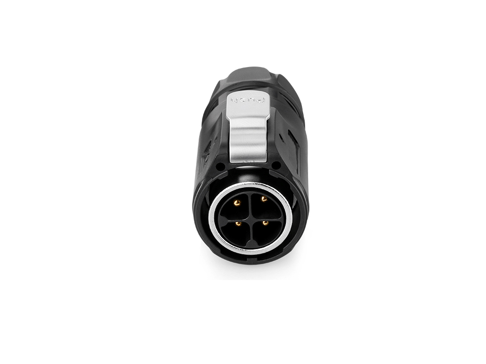Industrial Connector S1 - Power (4-pin) Plug with click-lock on solder termination, M24, IP65/67, Good Connections®