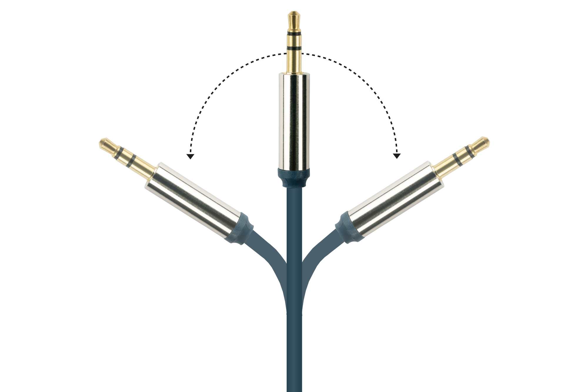 Audio Verlängerungskabel SmartFLEX, High-Quality, 3-poliger 3,5mm Klinkenstecker an Klinkenbuchse, dunkelblau, 1m, Good Connections®