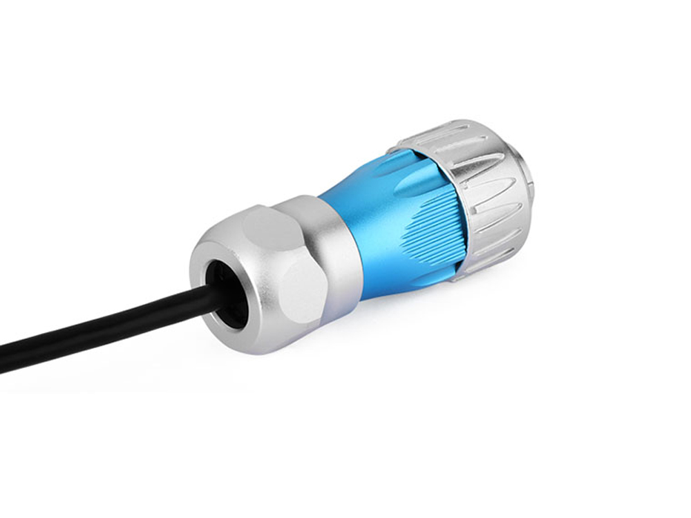 Industrial Connector S3 - USB 3.0 cable, Plug A with cable gland to Plug A, metal, M24, bayonet, IP65/67, 0,5m, Good Connections®