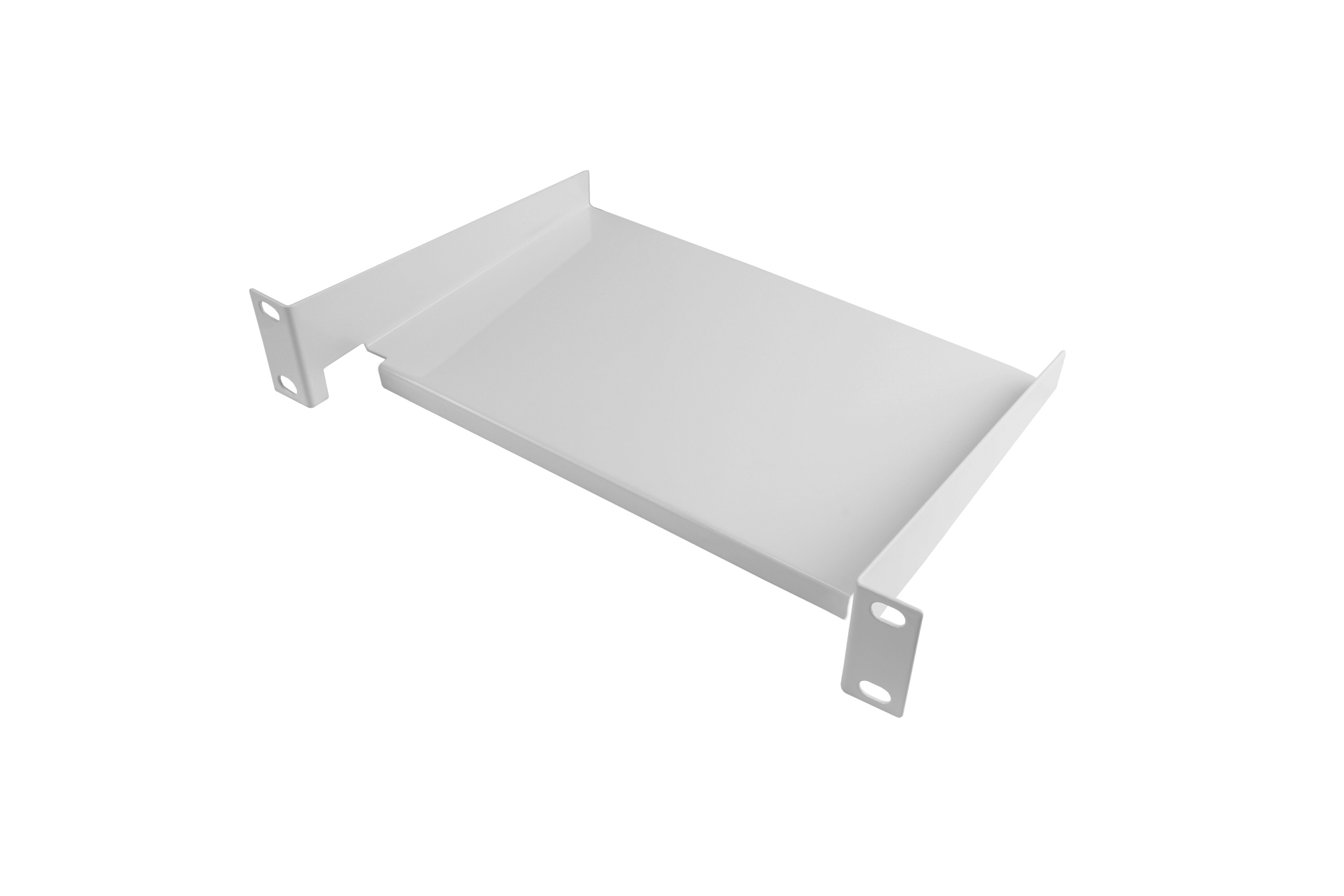 10" Shelf, front mounting, installation depth 160 mm, pure white (RAL9010), Good Connections®