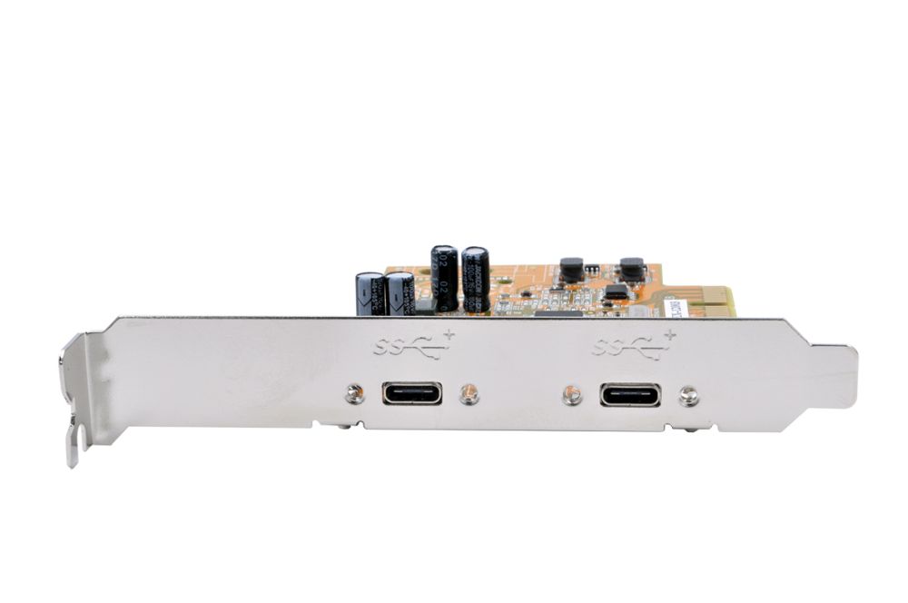 2-Port USB 3.1 Gen.2 PCIe (Gen.3) (x2) Karte mit 2 C-Anschlüsse, inkl. Bügel (Asmedia ASM 3142), Exsys® [EX-12003]