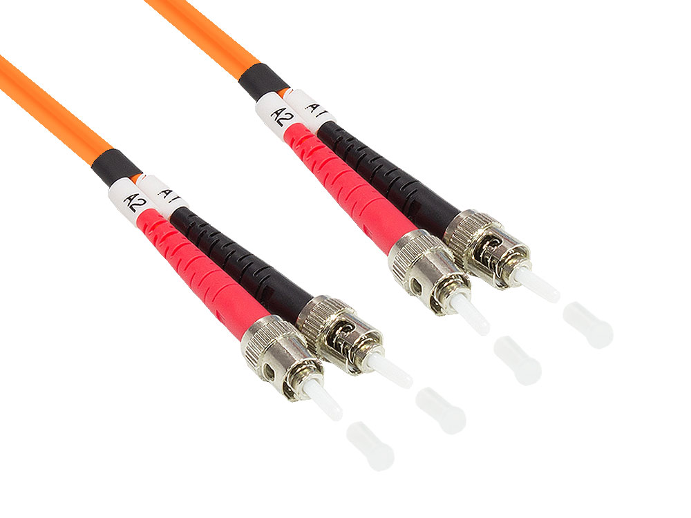 LWL Duplex patch cable ST / ST, 50/125, length: 3m, Good Connections®