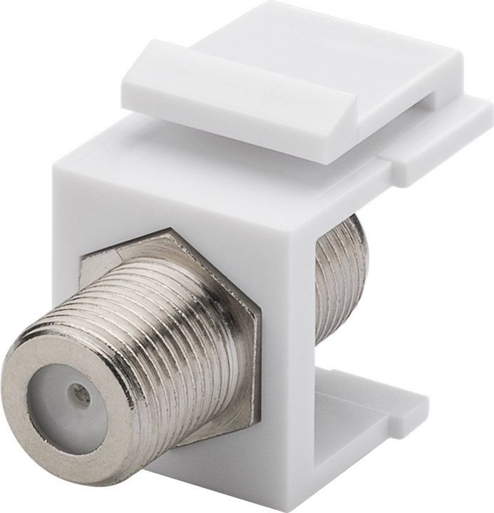 KeyStone Modul, F-Buchse an F-Buchse, Gehäuse weiß