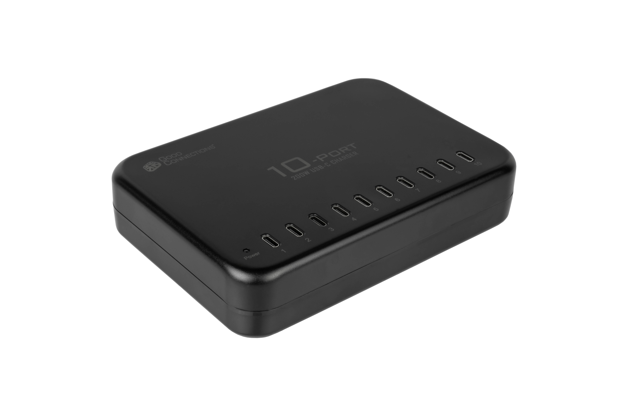 USB desktop fast charging station 200W, 10-port (10x USB-C™), black, Good Connections®