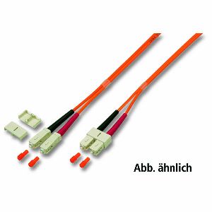 Patch cable, LWL Duplex OM1 (Multimode, 62,5/125) SC/SC, orange, 0,5m, Good Connections®