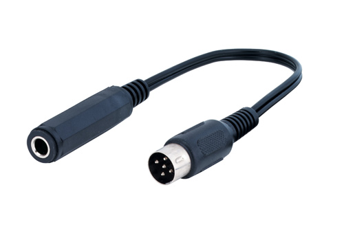 Audio Adapter 5-pin cube male / 6,3mm female stereo, 0,2m, Good Connections®