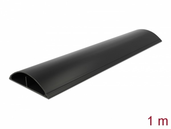 Kabelkanal selbstklebend 119 x 26 mm - Länge 1 m schwarz, Delock® [20713]