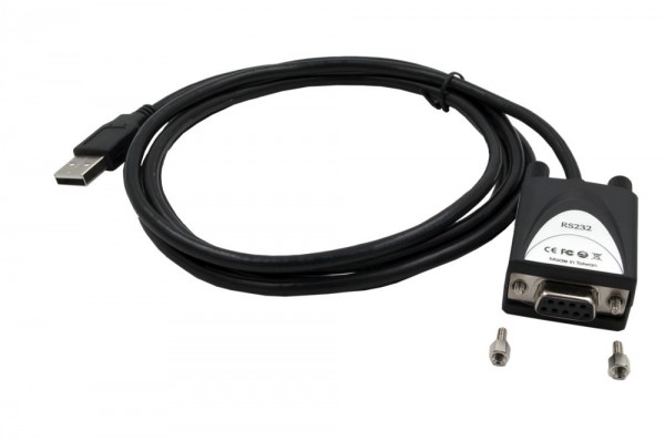 USB 2.0 zu 1x Seriell RS-232 1,8 Meter Kabel mit 9 Pin Buchse, LED Anzeige, inkl. 2 Schraubenmuttern, (FTDI Chip-Set), Exsys® [EX-1311-2F]