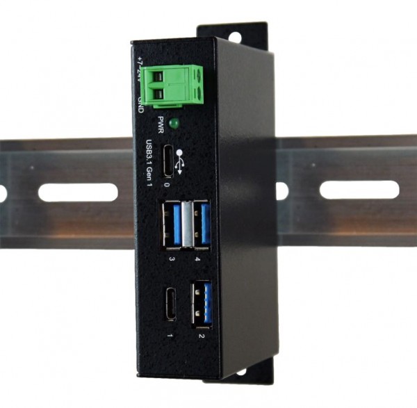4 Port USB 3.0/ 3.1 (Gen.1) Metall HUB, 1x Buchse C und 3x Buchse A, Upstream Buchse C, Exsys® [EX-1195HMS]