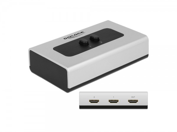 Umschalter HDMI, 2 Port, manuell, Delock® [87663]