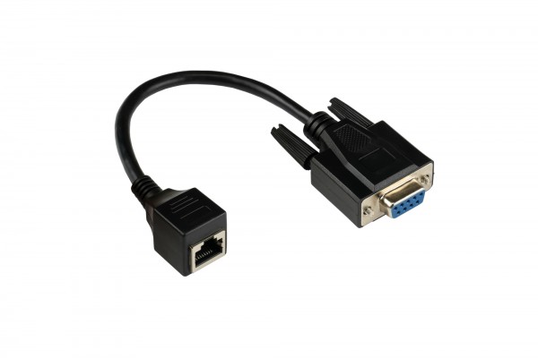 Adapterkabel RJ45 Buchse an RS232 seriell D-SUB 9-Pol Buchse, 1:1, schwarz, 0,1m, Good Connections®