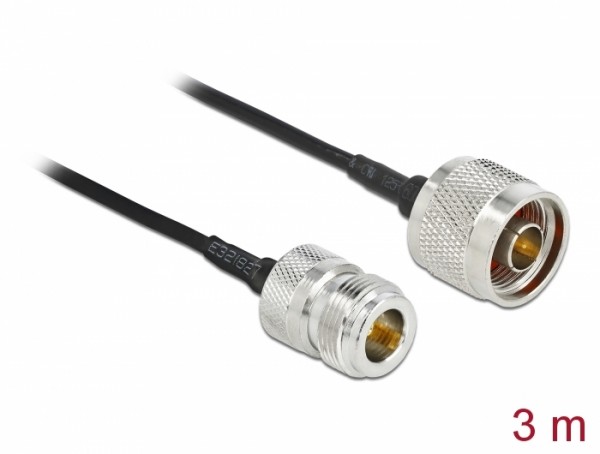 Antennenkabel N Stecker zu N Buchse LMR/CFD100 3 m low loss , Delock® [90476]