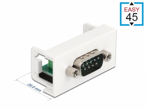 Easy 45 Modul D-Sub 9 Pin Stecker zu 6 Pin Terminalblock 22,5 x 45 mm, Delock® [81349]
