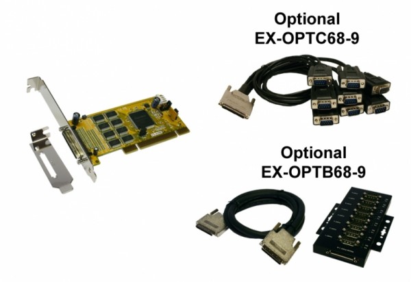 Schnittstellenkarte, PCI 8S Seriell RS-232-Karte ohne Octopus Kabel, Exsys® [EX-41388WO]