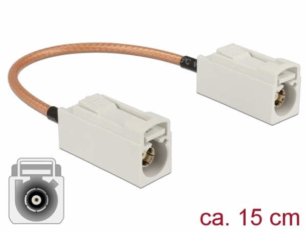 Antennenkabel FAKRA B Buchse an FAKRA B Buchse RG-316, 0,15m, Delock® [89674]