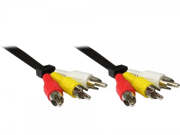 Video-Audio-Verb. 3 X Cinch St. / 3 X Cinch St. Länge: 15m, Good Connections®