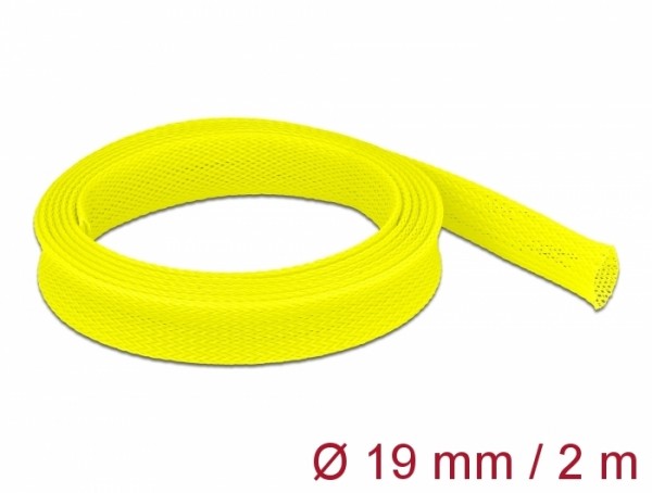 Geflechtschlauch dehnbar 2 m x 19 mm gelb, Delock® [20745]