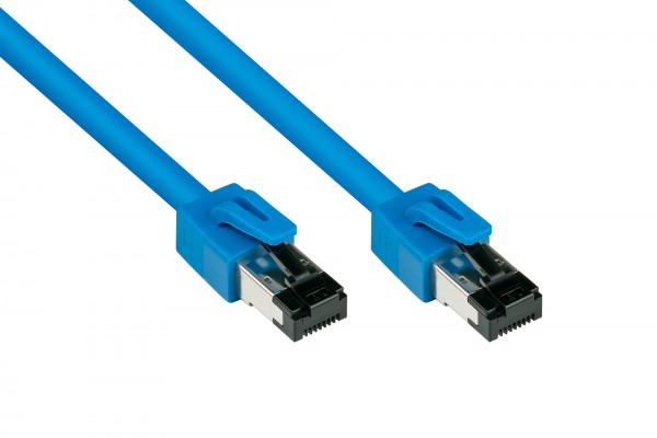 RNS® Patchkabel Cat. 8.1, S/FTP, PiMF, halogenfrei (LSZH), 2000MHz, 40Gbit/s, blau, 2m, Good Connections®