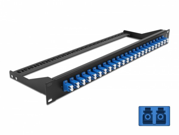 19? LWL Patchpanel 24 Port LC Duplex blau, Delock® [43386]